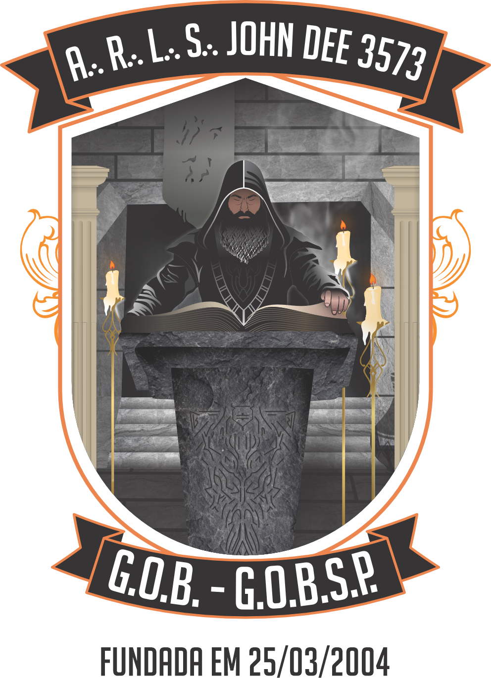 Escudo A∴ R∴ L∴ S∴ John Dee 3573
